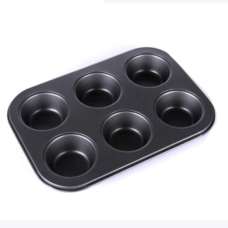 

6 Cups Mini Muffin Bun Cupcake Baking Bakeware Mould Tray Pan Aluminum Chocolate Cake mold Kitchen Baking Tools