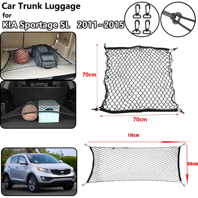 Car Trunk Network Mesh for KIA Sportage SL 2011 2012 2013 2014 2015 Accessories Luggages Fixed  Elastic Storage Cargo Organize