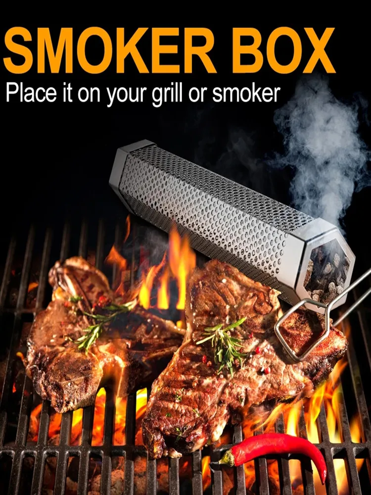 

BBQ Smoke Generator Smoking Mesh Tube Stainless Steel Grills Outdoor Camping Bacon BBQ Accessories Cooking Kitchen Gadgets