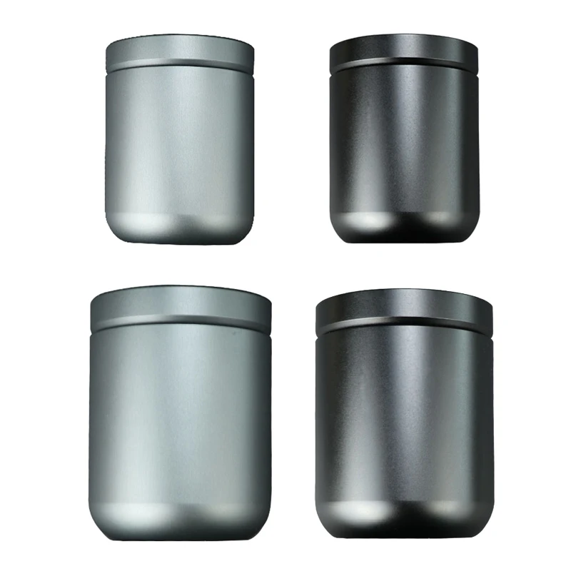 

Mini for Pill Organizer Box Tea Storage for Tank Round Metal Stash Jar Portable Tobacco Storage Tins Airtight Herb Conta