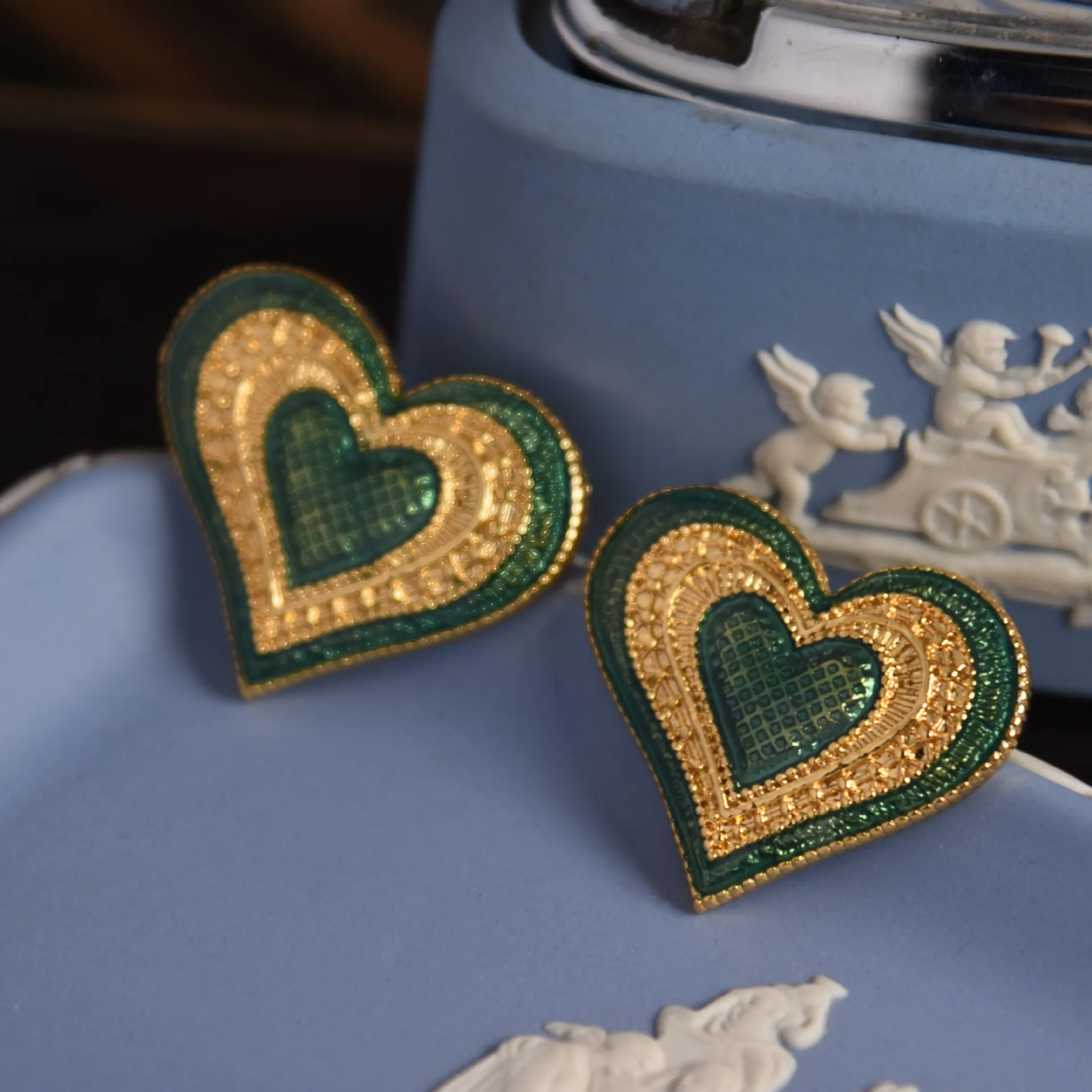

Exaggerated niche design retro earrings clip ear pierceless advanced