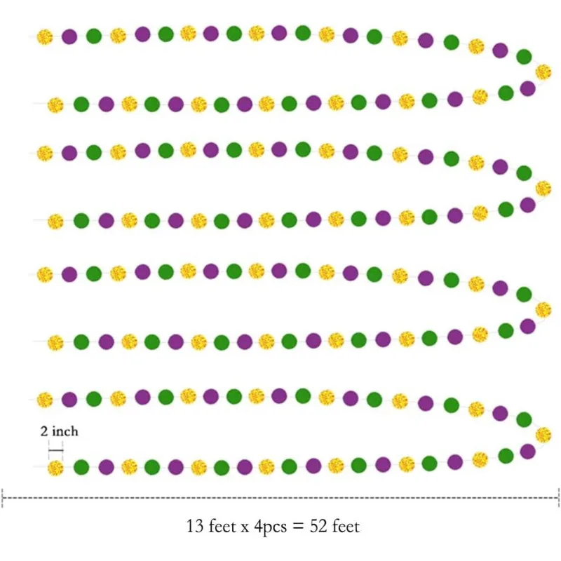 4 шт. блестящие золотые фиолетовые зеленые бумажные бусины круг подвесные