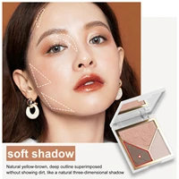 contouring highlighter blush for face 3 in 1 makeup shadow palette makeup matte bronzer glitter contour powder palette
