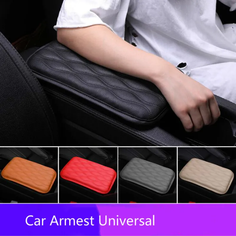 

Car Armrest Box Pad Soft PU Leather Scratch-resistant Universal Waterproof Non-slip Armrest Pad Memory Cotton Armrest Pad