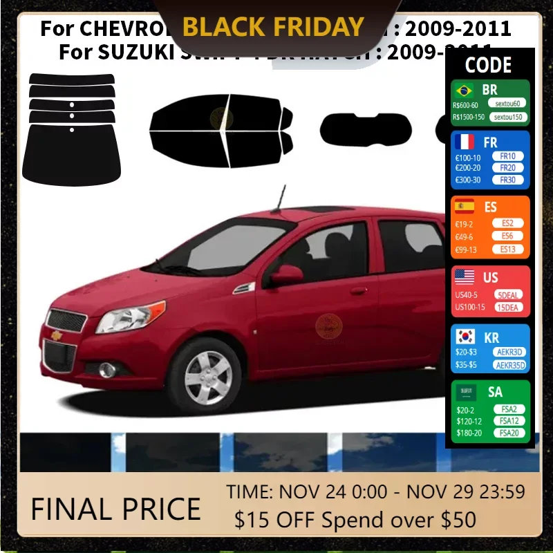 

Нанокерамическая Автомобильная УФ-пленка Precut для окон, автомобильная оконная пленка для CHEVROLET AVEO 4 DR hat2009-2011