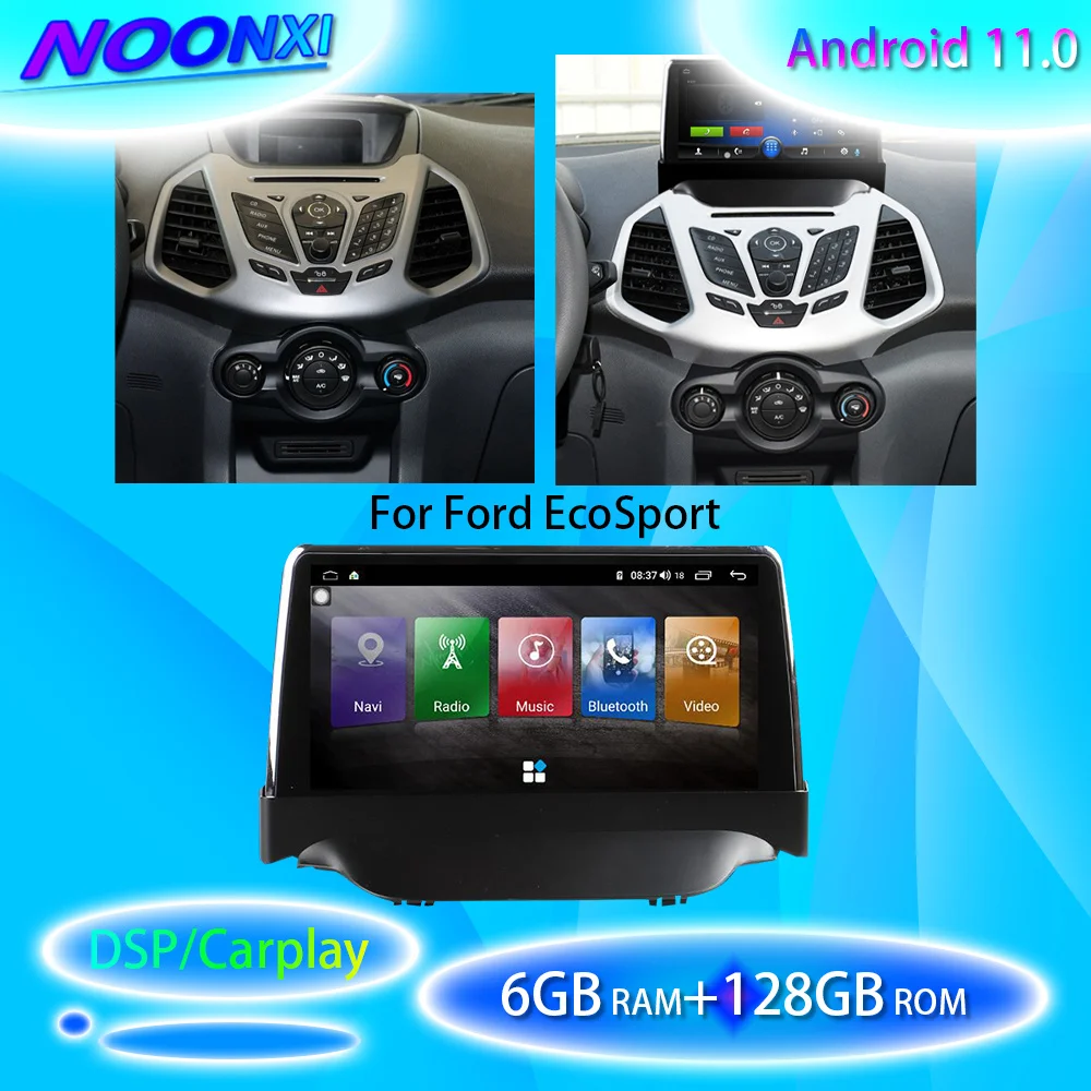 Автомобильный мультимедийный плеер для Ford Ecosport 2013 2014 2015 2016 2017 Android 11 GPS-навигация