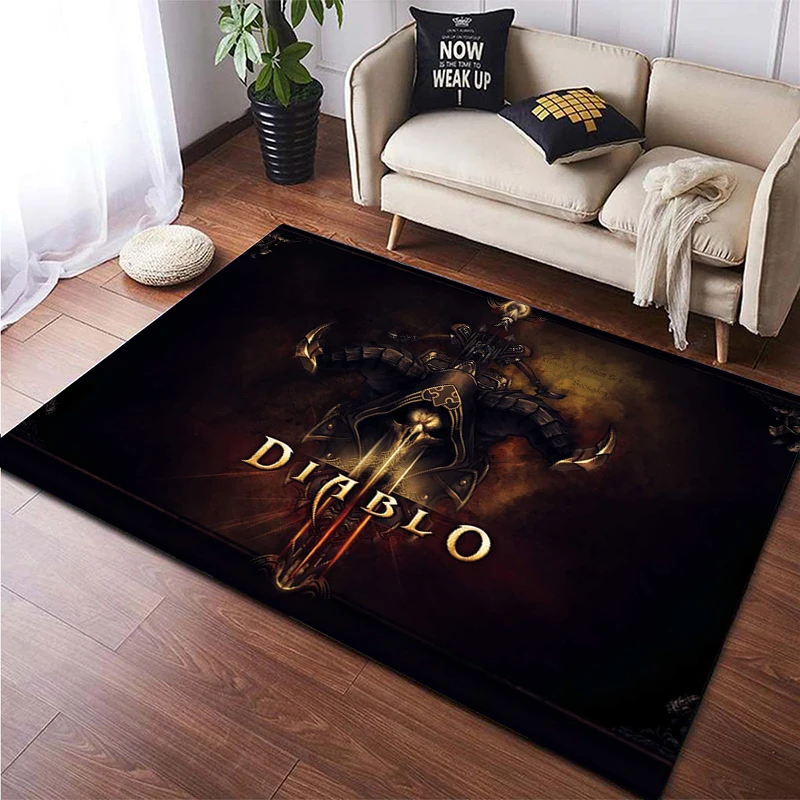 Hot Game Diablo Art Printed Carpet for Living Room Large Area Rug Soft Home Decoration Mats Dropshipping Tapis De Chambre Tapis