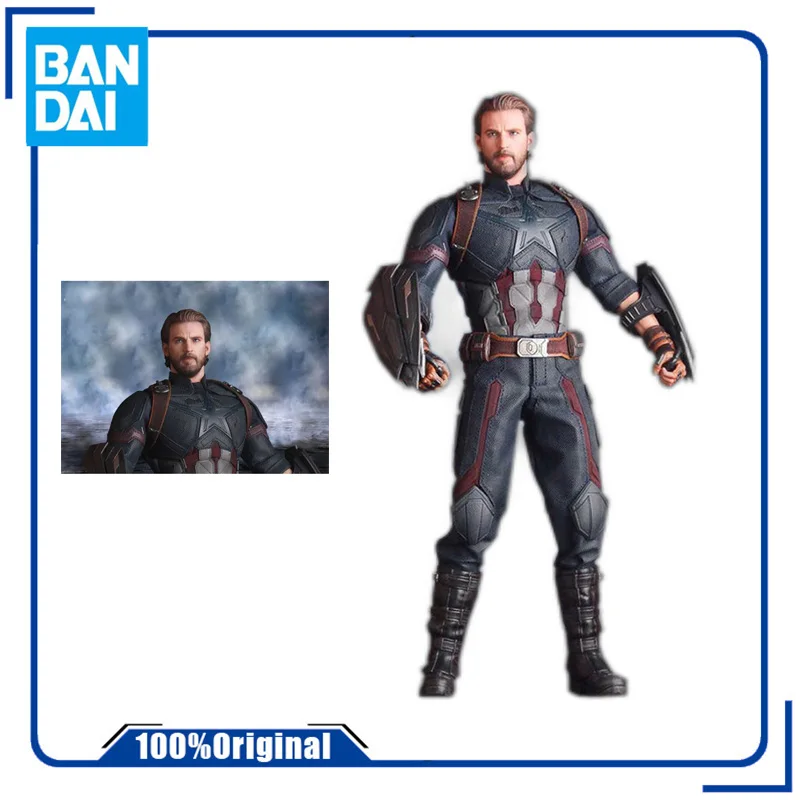 

Bandai Genuine Avengers Infinity War Captain America 1/6 Model Toys For Boys Gift Collectible Model Ornaments super delicate