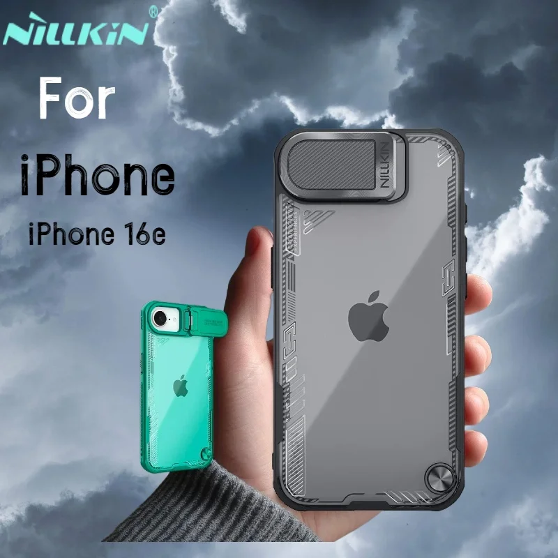 Фото Чехол NILLKIN Iceblade Prop Lens для iPhone 16e: ультратонкий, прозрачный, с защитой камеры и подставкой