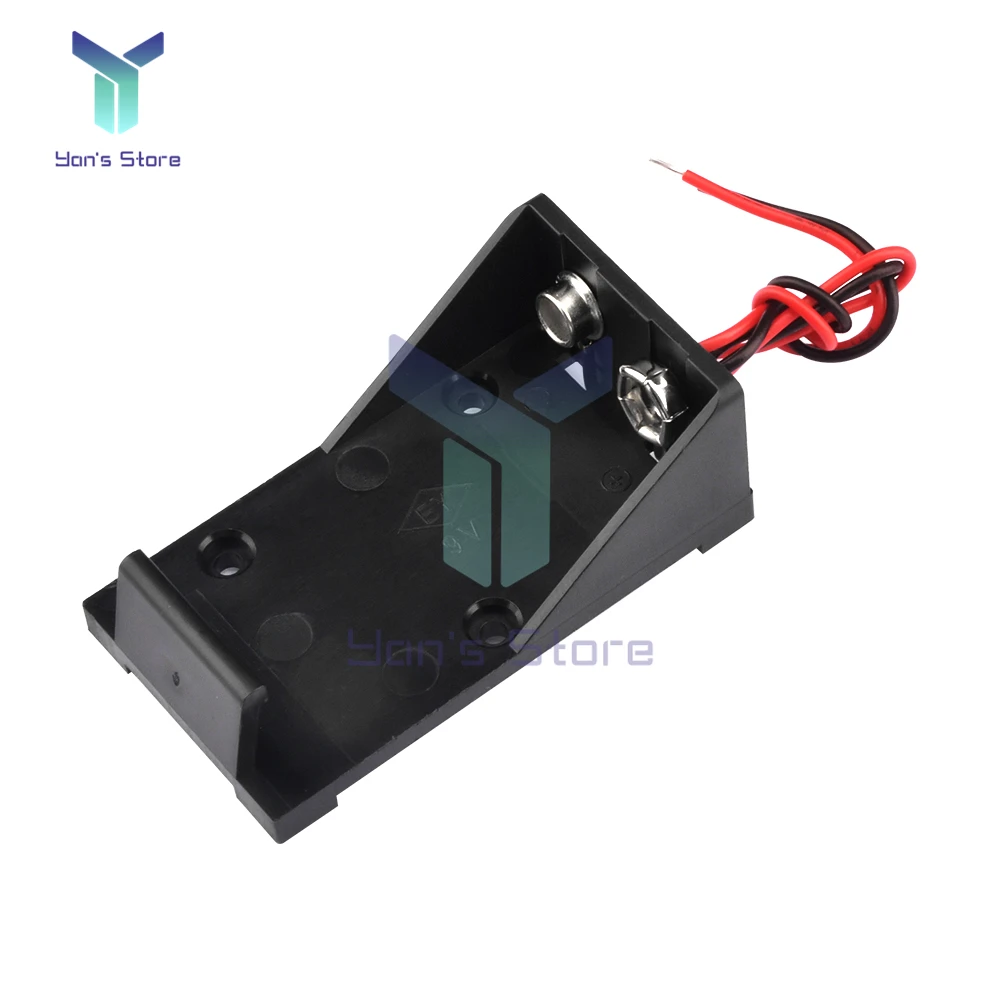 

DIY 9V Battery Clip Holder 9V Battery Case Box With Wire Leads