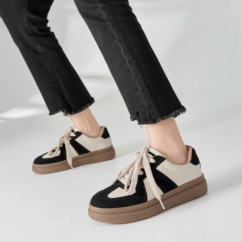 Кроссовки женские износостойкие Вулканизированная подошва плоская