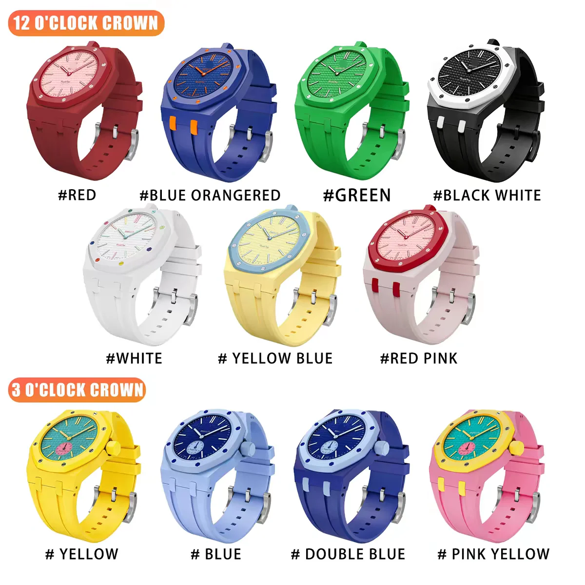 Фото Защитный чехол для карманных часов Audemars Piguet AP x Swatch Royal POP, резиновый ремешок, комплект для замены, модифицированный браслет №1