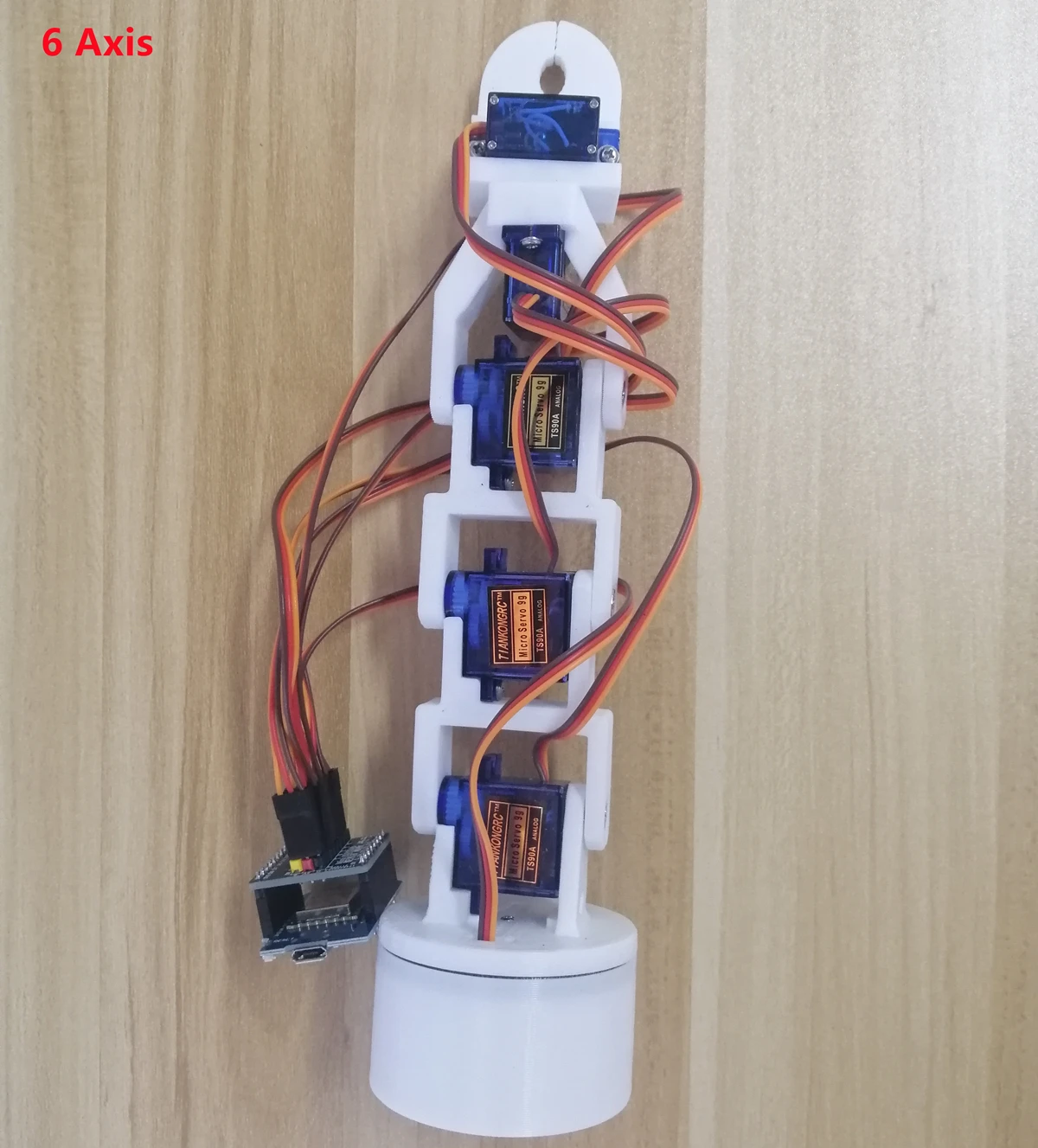 

robot arm 5 axis Robotic acrylic mechanical arm manipulator claw TS90A mini servo board arduino ESP8266 wifi learner DIY parts