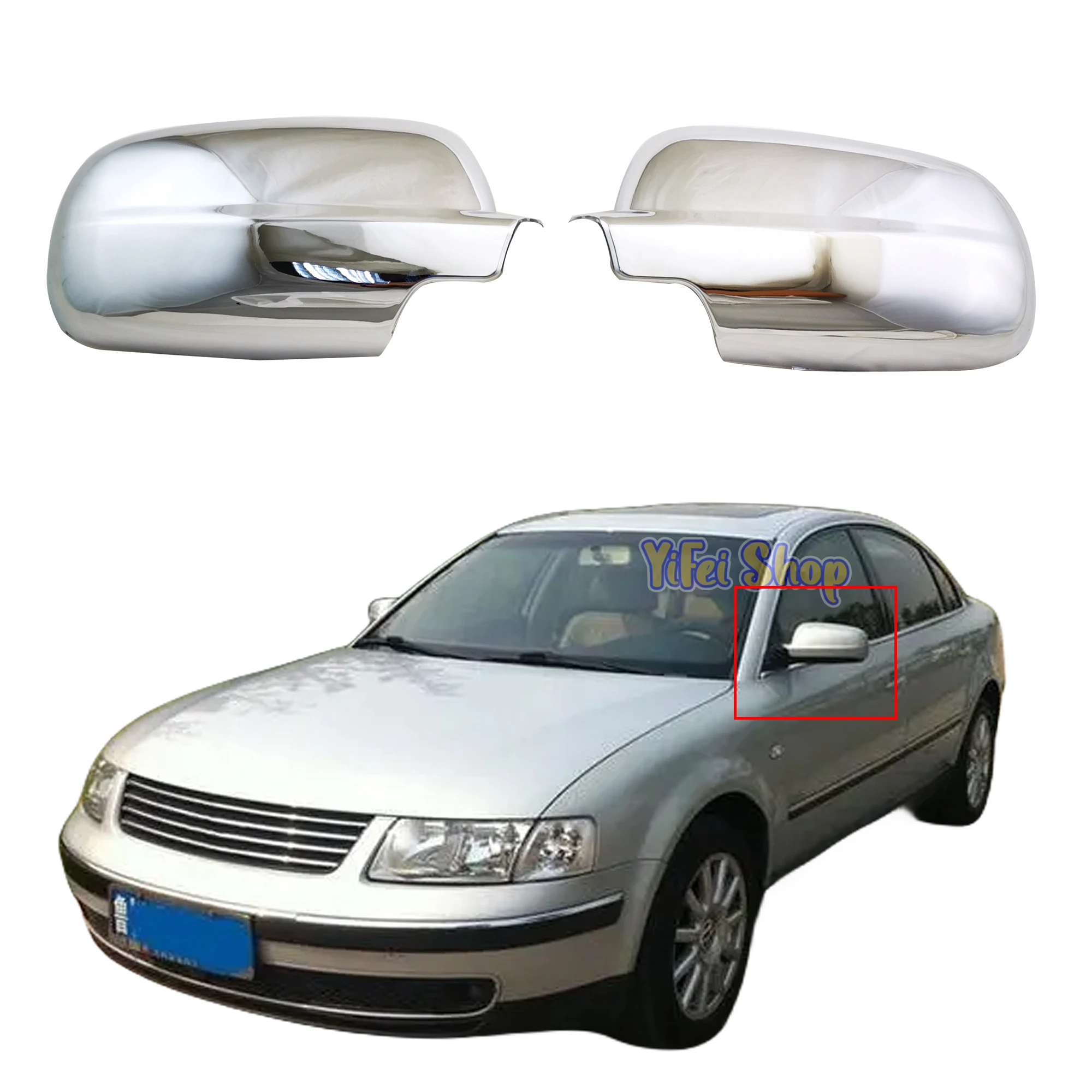 

Для Volkswagen Passat B5 2002 2003 2004 2005 модификация автомобильных аксессуаров заднего вида хромированная крышка дверного зеркала отделка в стиле пасты