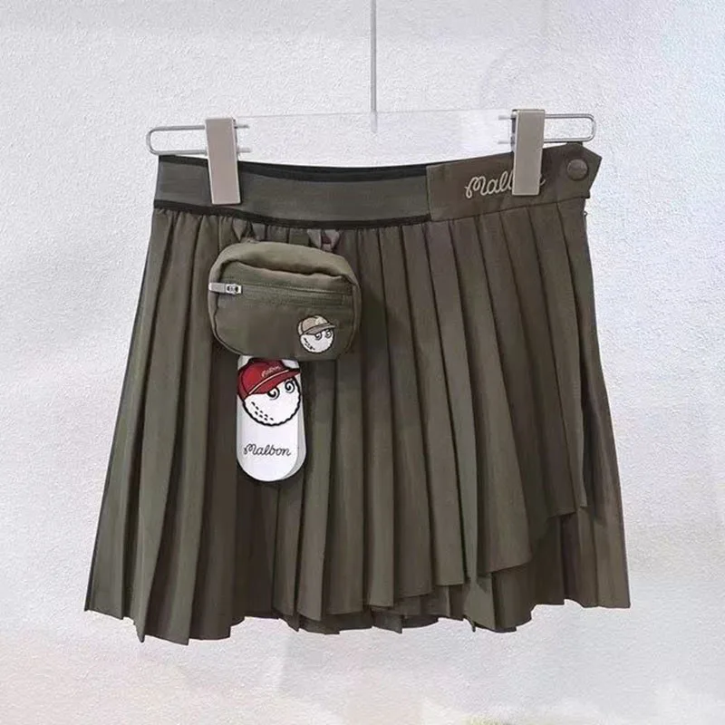 Golf Apparel Casual Pleated Skirt Slim Fit High Waist Slim Mini Small Waistpack Sports Women's Short Skirt