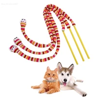 interactive cat toy snake cotton portable dog indoor fetch toy cat interactive toys scratcher target training stick pet dla kota