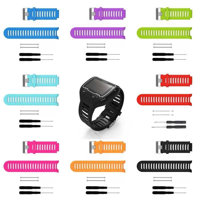 

L43D Suitable for Forerunner 910XT Durable Sweatproof Bracelet Adjustable Silicone Replacement Bands Smartwatch Strap