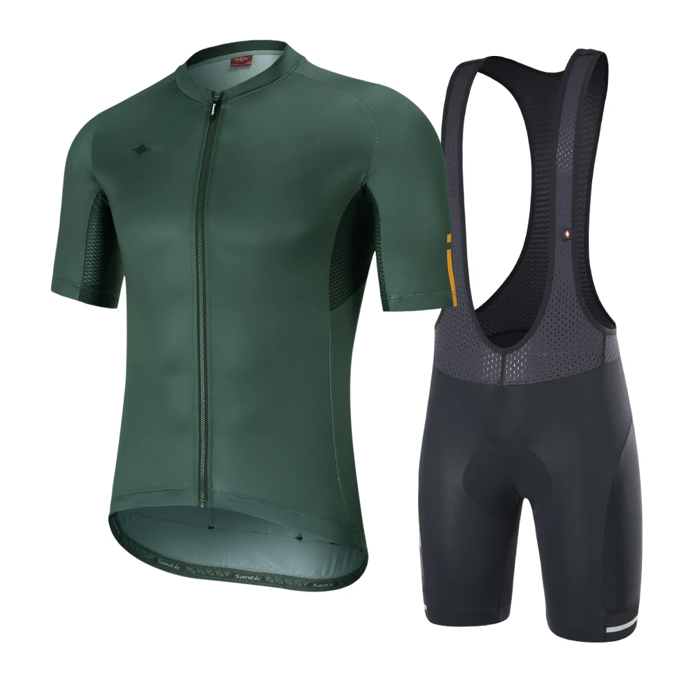 Santic Men Cycling Suits 2022 New Bike Sets Cyling Jerseys Bib Shorts MTB Bicycle Clothes Wear Summer Breathable Team Jersey