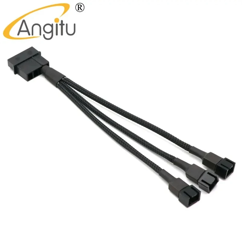 Angitu 12 В 4-контактный Molex на 3xFan 3-контактный/4-контактный кабель адаптера питания IDE