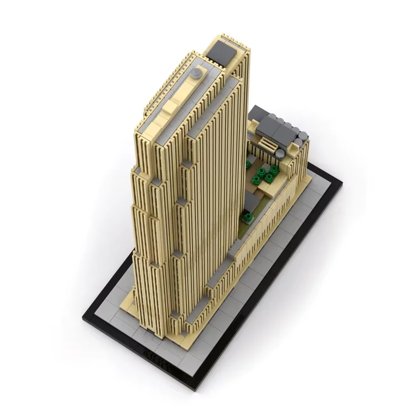 Rockefeller Plaza масштабная модель 1:800 1712 шт. мелкие частицы MOC строительные блоки набор