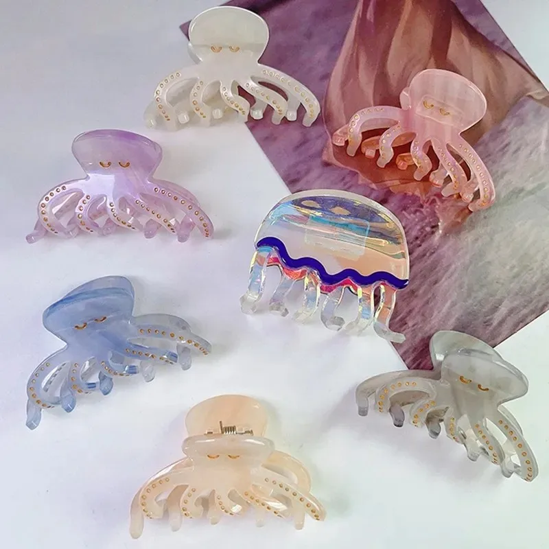 Ful Twisted Octopus Hair Clip Ocean Animals Shark Clip Creative Headwear Hair Accessories For Women Girls