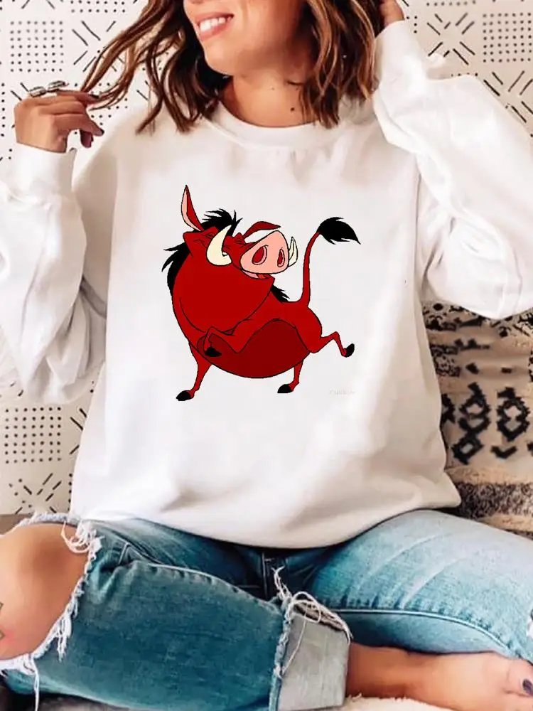 

Пуловеры для праздников, милый свитшот в стиле 90-х с мультяшным животным, модный Женский Повседневный пуловер с принтом Диснея на осень и весну