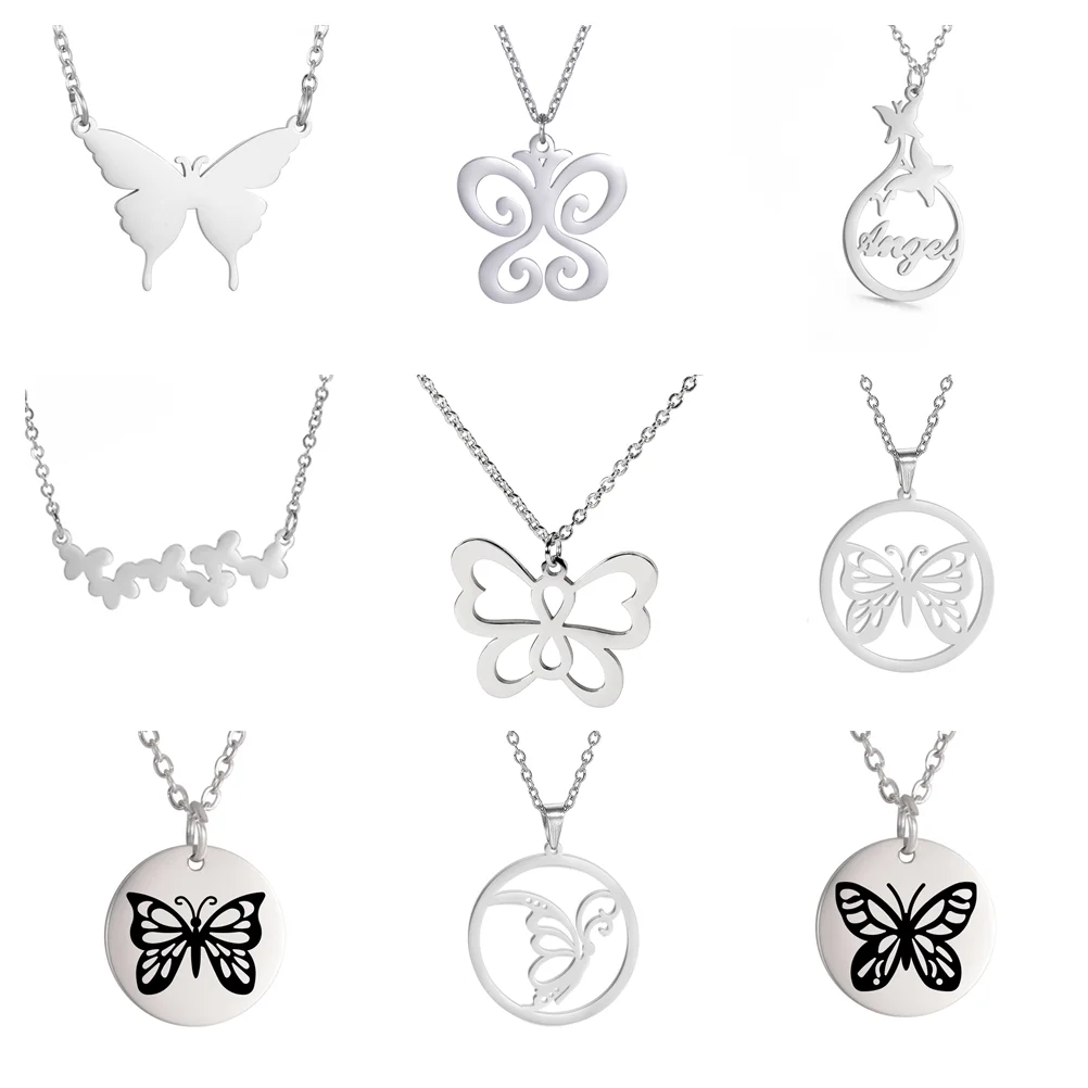 Teamer ожерелье-бабочка для женщин изысканное ювелирное изделие из нержавеющей