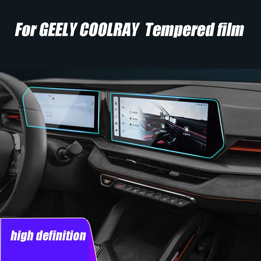 

For Geely COOLRAY 2022 2023 Car GPS Navigation Screen Tempered Film Glass Dashboard Protection Auto Interior Accessories Prevent