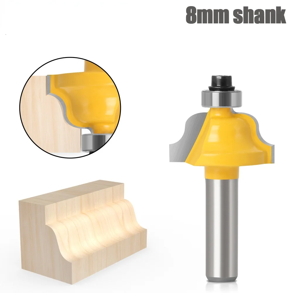 

1pcs/set Woodworking Drill Bit Tools Cove Bit With Bearing 8mm shank Cove Edging and Molding Router Bit - 7/8" Radius - 8" Shank