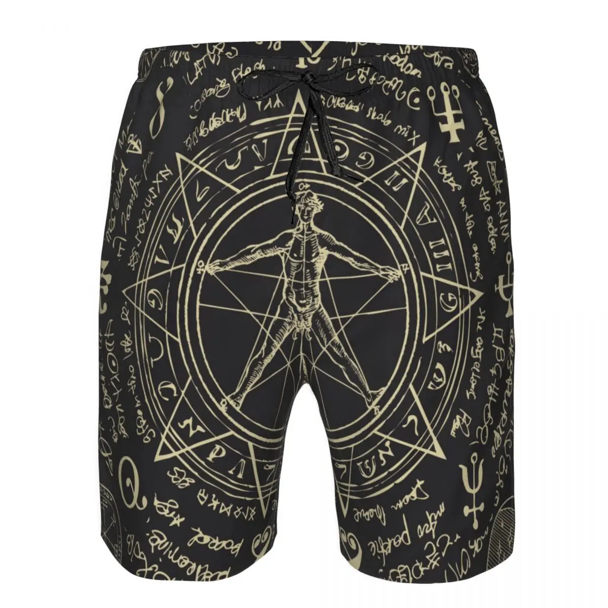 

Mens Swimwear Swim Short Trunk Octagonal Star With Magical Inscriptions And Symbols Beach Board Shorts Swimming Surffing shorts