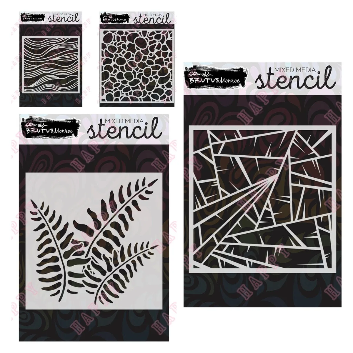 

New Plastic Stencils Bubbles Leaf Wave Ice Air Decoration For DIY Scrapbook Diary Card Embossing Handcraft Album Paper Template