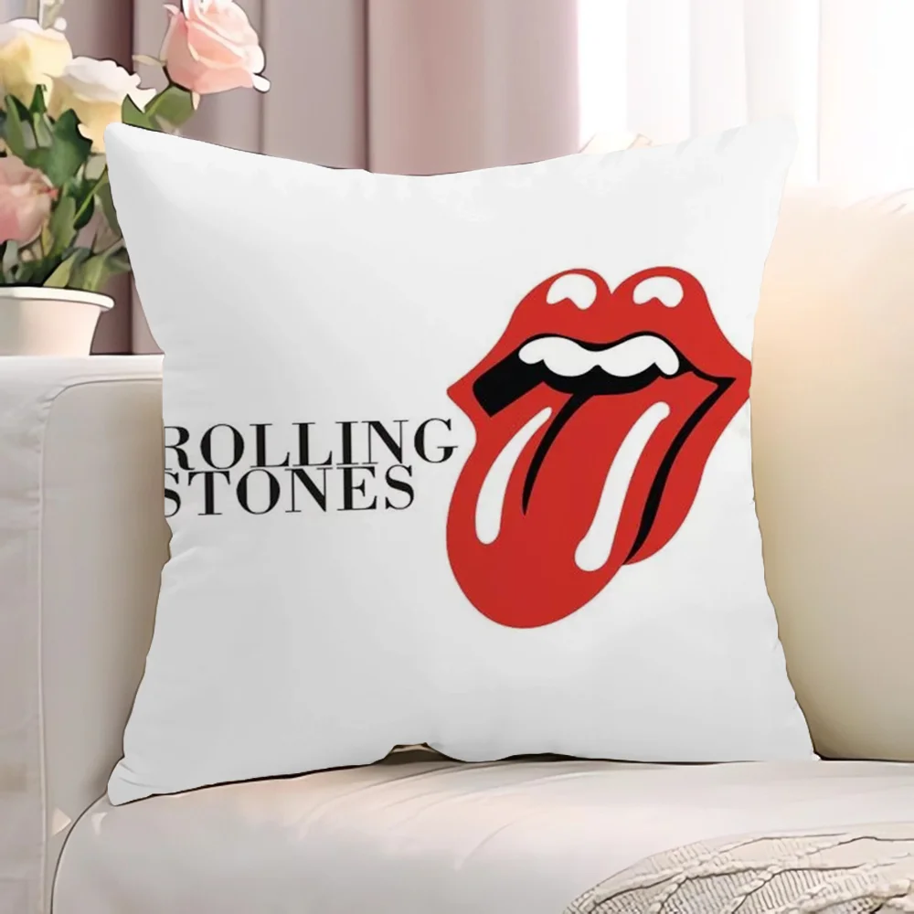 Наволочка R-rolling StonesS для дивана 45x45 см короткая плюшевая наволочка 40*40