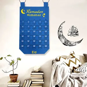 Ramadan Countdown Calendar Eid Mubarak Kareem Iftar Family Decoration for Muslim Islamic Dinner Timekeeping Calendar 2023