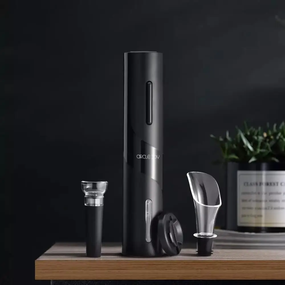 

Электрический штопор Xiaomi Circle Joy 4 в 1 для бутылок вина, Черный Автоматический штопор самурая, кухонные аксессуары для красного вина, набор инс...