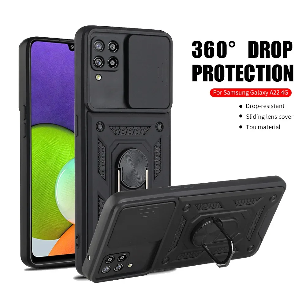 Чехол для Samsung Galaxy A22 4G с нажимным окошком армированный чехол A 22 дюйма 2021
