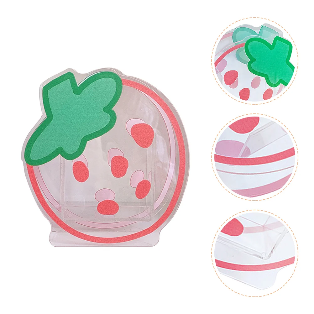 

Holder Pen Organizer Stationery Brush Storage Desktop Acrylic Desk Strawberry Makeup Box Container Compartments Cup Sundries