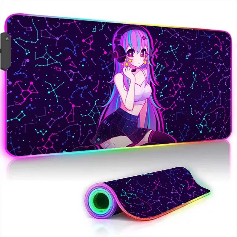 

Geoxor Moneko Rgb Mouse Pad Gamer Large Desk Mat Led Mousepad Deskmat Setup Gaming Accessories Back Light Big Mousepepad Office