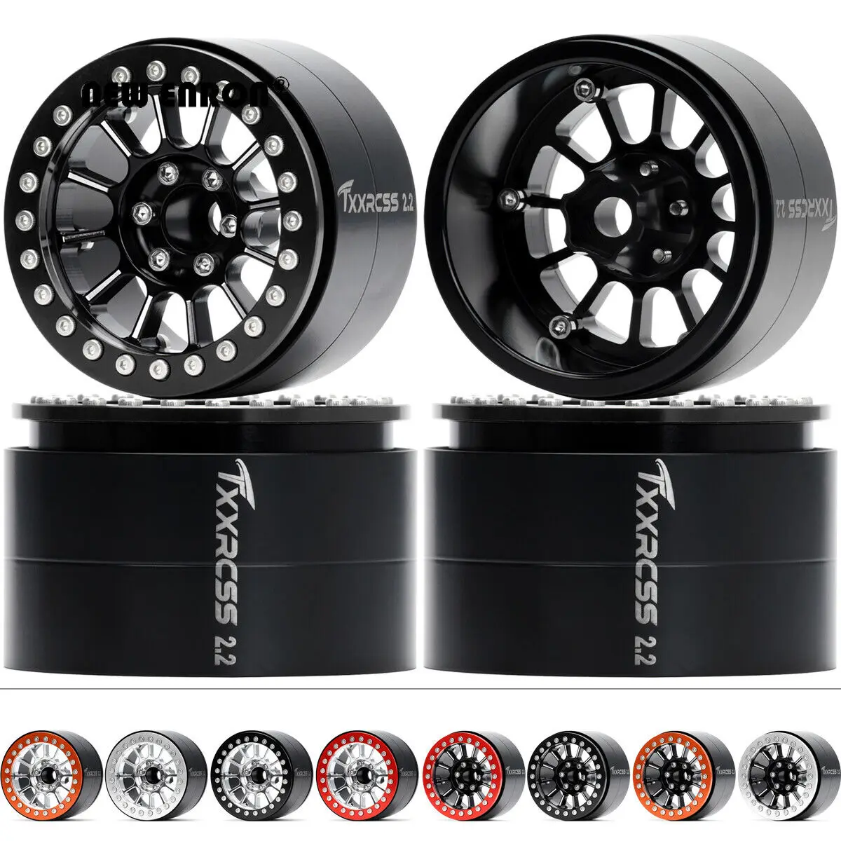 Фото Тяжелый латунный и алюминиевый обод 2,2 дюйма-9,5 мм со смещением для RC 1/10 TRX4 SCX10 90046 90047 TRX6 Yeti Wraith №2