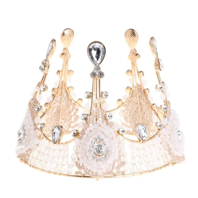 

Crystal Queen Crown Princess Headband Handmade Bridal Headpiece for Women Girls