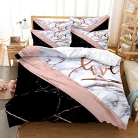 colored marble bedding set duvet cover set 3d bedding digital printing bed linen queen size bedding set fashion design