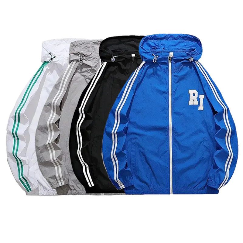 Летняя новая модная мужская Солнцезащитная одежда с надписью ультратонкая