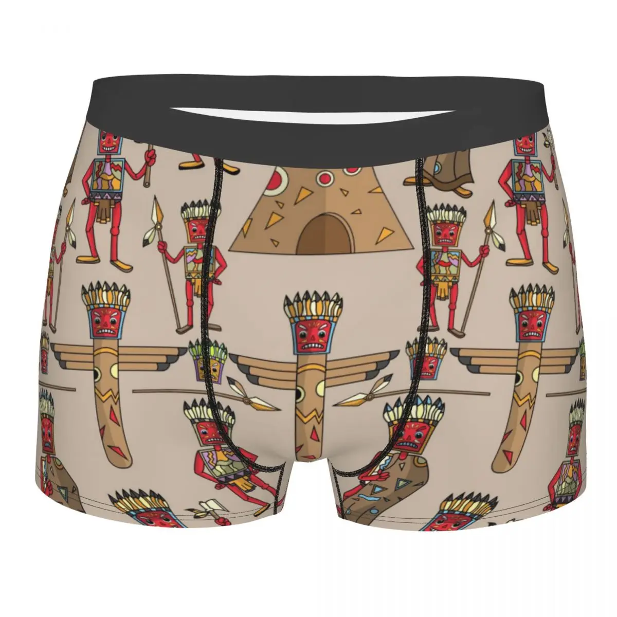 

New Breathable Boxer Men Underwear Soft Pyramid Pattern Mens Boxers Man Breif