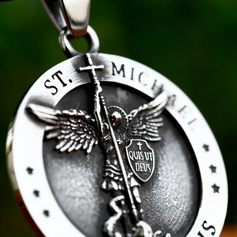 Кулон от BEIER в виде медали СВ-Майкла из нержавеющей стали в стиле католической религии, винтажная Подарочная бижутерия в ретро-стиле, 2023