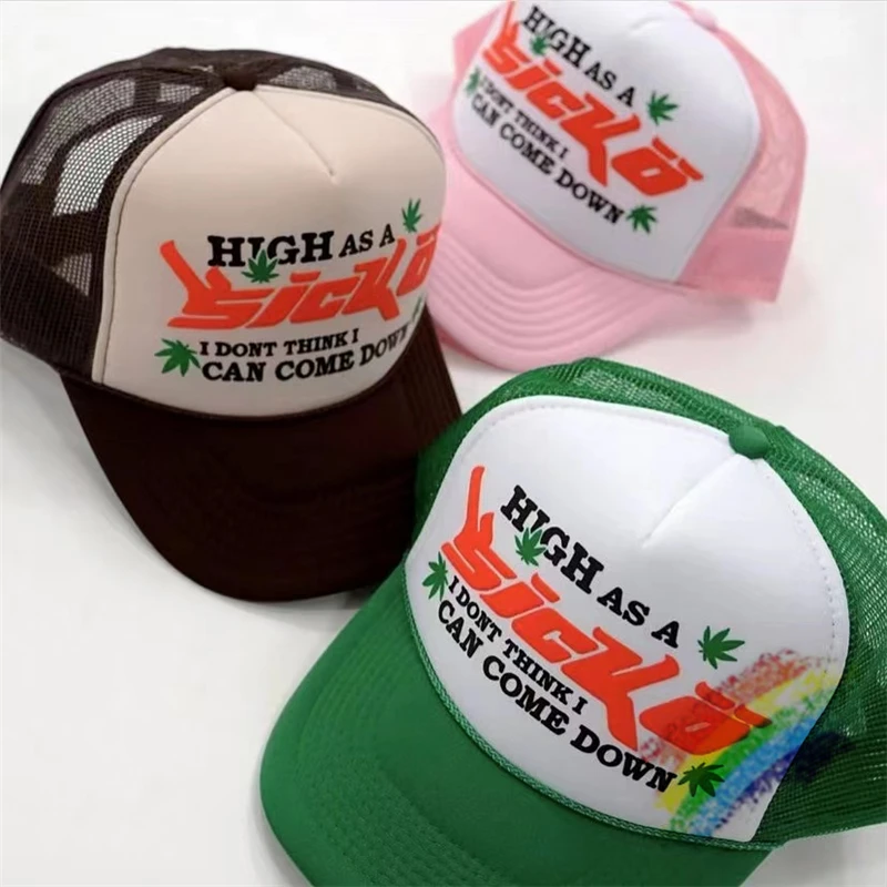 

2022ss SICKO TRUCKER Baseball Cap Men Women 1:1 Top Quality Hats Puff Print SICKO Adjustable Caps