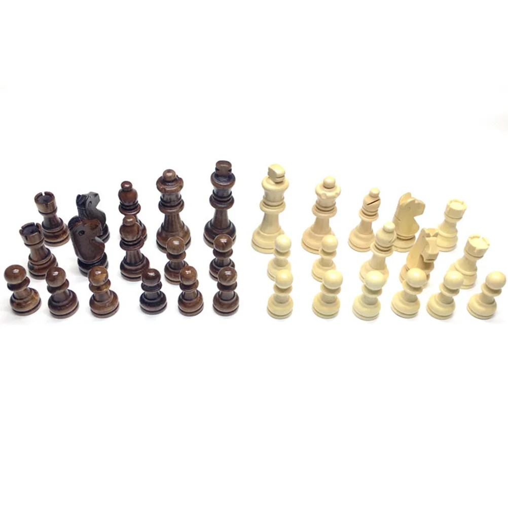 

Chess Piece Pieces Wooden Set Woodking Classical Board Game Medieval Tournament Weight Entertainment International European