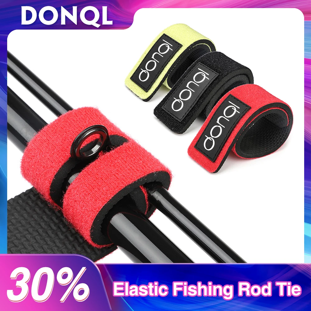 DONQL fasciatura elastica canna da pesca accessori cinturino per carpa pesce canna guida anello porta canna da pesca bretelle cinturino
