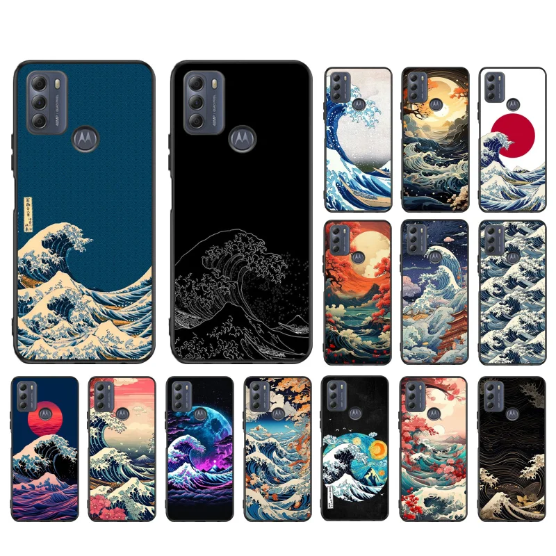 Чехол Great Wave Of Kanagawa Art для Motorola G84 G22 G32 G34 G52 G10 G20 G30 G60 G60S G13 G50 G54 G62 G53 G72 G85 G24 Power