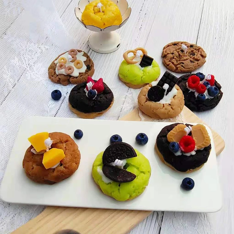 Конфетные печенья торты ароматерапия свечи фрукты печенье соевый воск