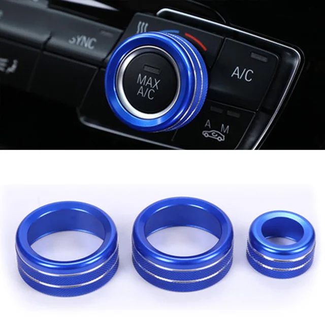 

Auto Air Condition Knob Audio Control Button Circle Decoration Cover For BMW F30 F34 F20 F21 F36 F46 X1 F48 Car Accessories