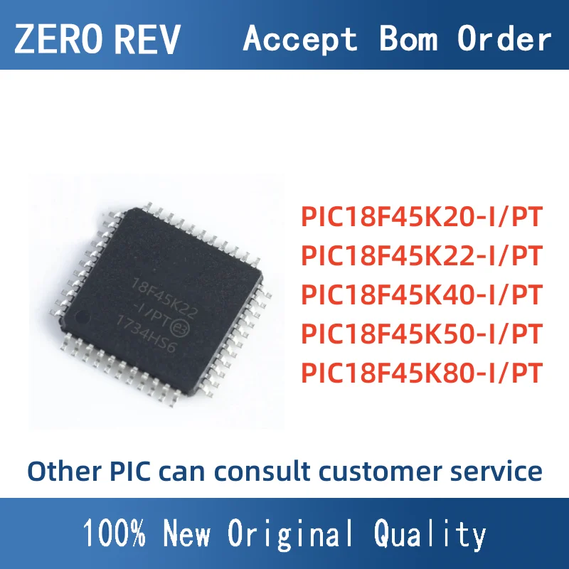 

PIC18F45K20-I/PT PIC18F45K22-I/PT PIC18F45K40-I/PT PIC18F45K50-I/PT PIC18F45K80-I/PT TQFP 8-bit MCU Microcontrollers